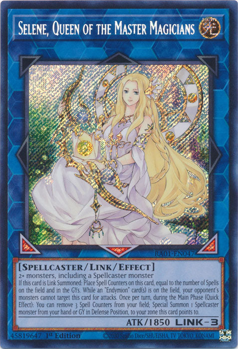 Selene, Queen of the Master Magicians (Secret Rare) - RA01-EN047 - Secret Rare - 1st Edition available at 401 Games Canada