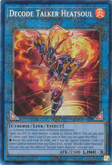 Decode Talker Heatsoul (PCR) - RA01-EN048 - Prismatic Collector’s Rare - 1st Edition available at 401 Games Canada