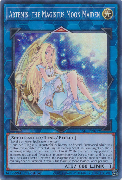 Artemis, the Magistus Moon Maiden - RA01-EN049 - Super Rare - 1st Edition available at 401 Games Canada