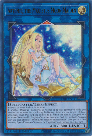 Artemis, the Magistus Moon Maiden (UR) - RA01-EN049 - Ultra Rare - 1st Edition available at 401 Games Canada