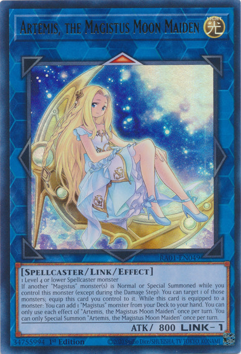 Artemis, the Magistus Moon Maiden (UR) - RA01-EN049 - Ultra Rare - 1st Edition available at 401 Games Canada