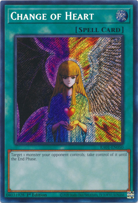 Change of Heart (Secret Rare) - RA01-EN050 - Secret Rare - 1st Edition available at 401 Games Canada