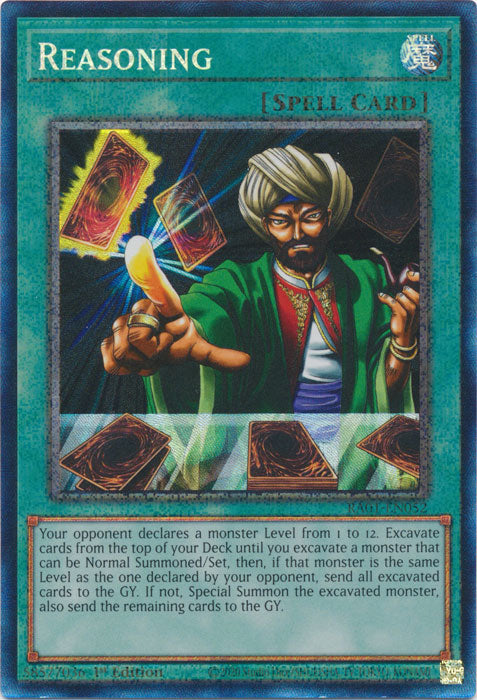 Reasoning (PCR) - RA01-EN052 - Prismatic Collector’s Rare - 1st Edition available at 401 Games Canada