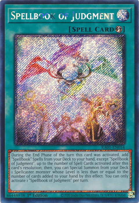 Spellbook of Judgment (Platinum Secret Rare) - RA01-EN054 - Platinum Secret Rare - 1st Edition available at 401 Games Canada