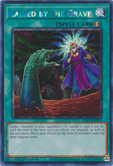 Called by the Grave (Platinum Secret Rare) - RA01-EN057 - Platinum Secret Rare - 1st Edition available at 401 Games Canada