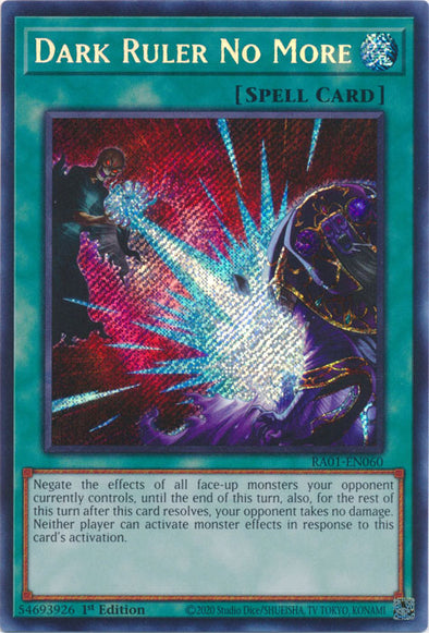 Dark Ruler No More (Secret Rare) - RA01-EN060 - Secret Rare - 1st Edition available at 401 Games Canada