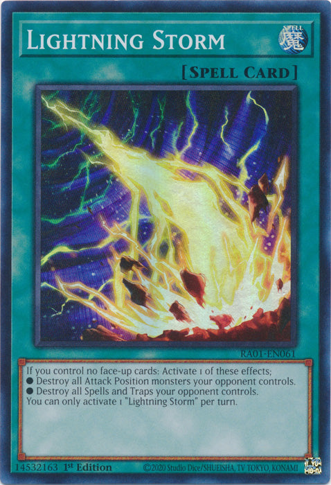 Lightning Storm - RA01-EN061 - Super Rare - 1st Edition available at 401 Games Canada