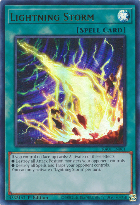 Lightning Storm (UR) - RA01-EN061 - Ultra Rare - 1st Edition available at 401 Games Canada