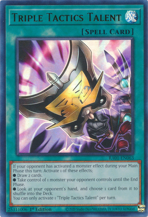 Triple Tactics Talent (UR) - RA01-EN063 - Ultra Rare - 1st Edition available at 401 Games Canada