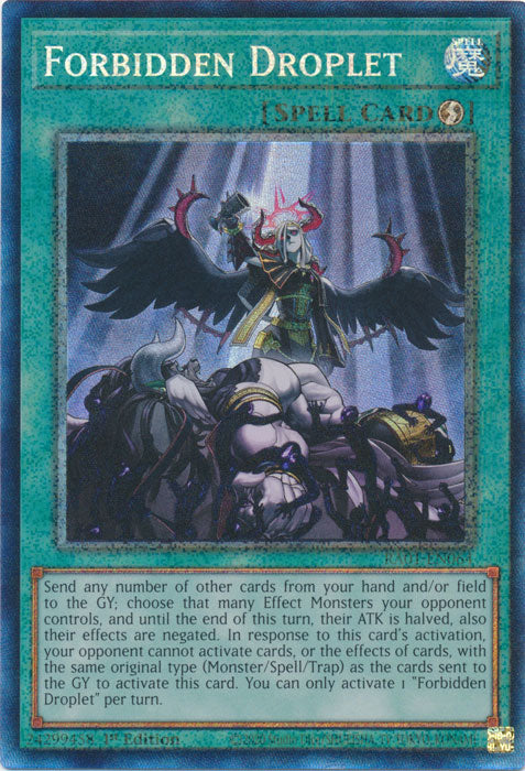 Thẻ Bài Yugioh Chính Hãng | Forbidden Droplet | RA01 Super Rare