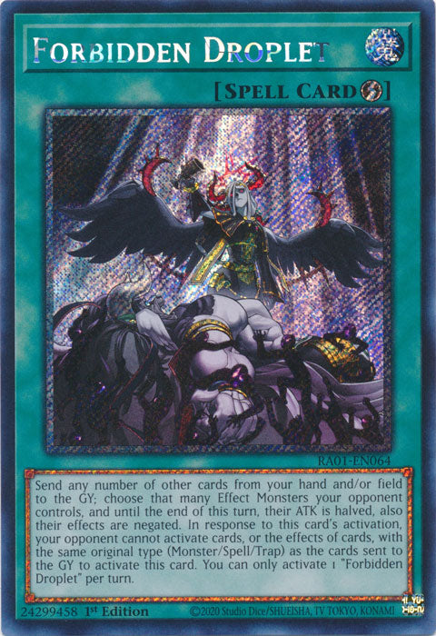 Forbidden Droplet (Platinum Secret Rare) - RA01-EN064 - Platinum Secret Rare - 1st Edition available at 401 Games Canada