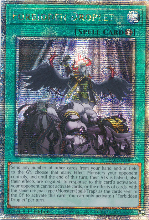 Forbidden Droplet - RA01-EN064 - Quarter Century Secret Rare - 1st Edition available at 401 Games Canada