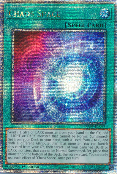 Chaos Space - RA01-EN065 - Quarter Century Secret Rare - 1st Edition available at 401 Games Canada