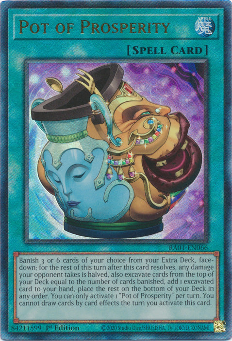 Pot of Prosperity (PUR) - RA01-EN066 - Prismatic Ultimate Rare - 1st Edition available at 401 Games Canada