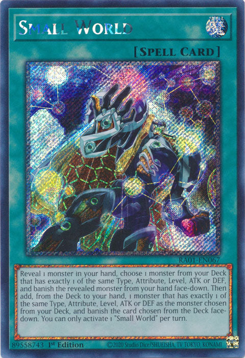 Small World (Platinum Secret Rare) - RA01-EN067 - Platinum Secret Rare - 1st Edition available at 401 Games Canada