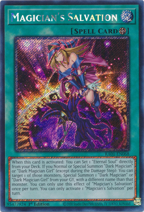 Magician's Salvation (Platinum Secret Rare) - RA01-EN068 - Platinum Secret Rare - 1st Edition available at 401 Games Canada