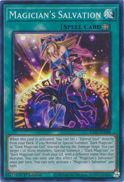 Magician's Salvation - RA01-EN068 - Super Rare - 1st Edition available at 401 Games Canada