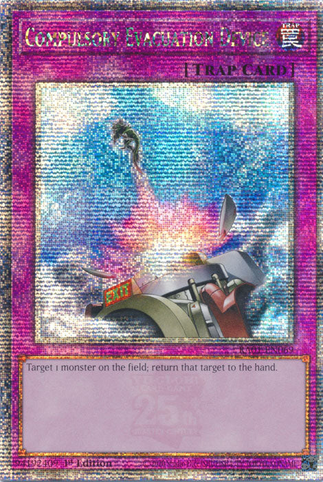return cards to hand yugioh 401 Games Canada - Compulsory Evacuation Device - RA01-EN069 - Quarter Century Secret Rare
