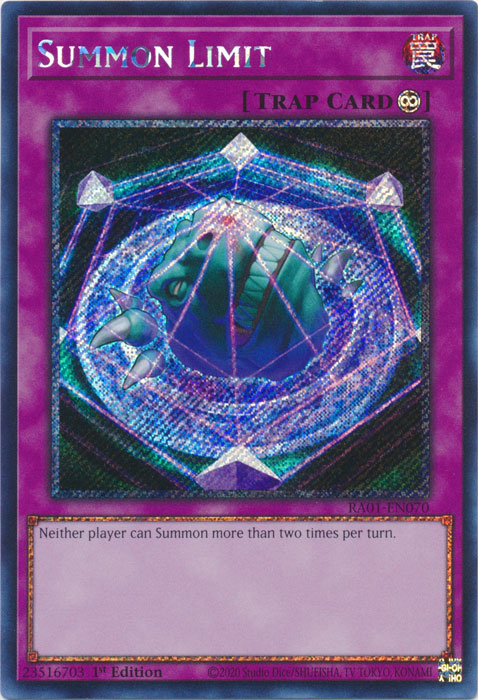 Summon Limit (Platinum Secret Rare) - RA01-EN070 - Platinum Secret Rare - 1st Edition available at 401 Games Canada