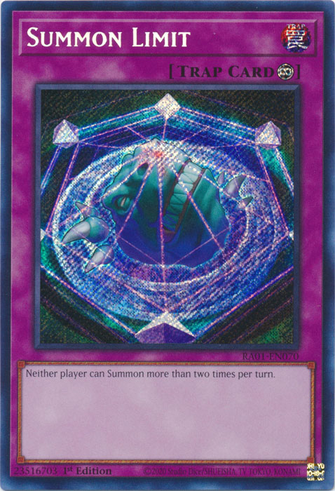 Summon Limit (Secret Rare) - RA01-EN070 - Secret Rare - 1st Edition available at 401 Games Canada