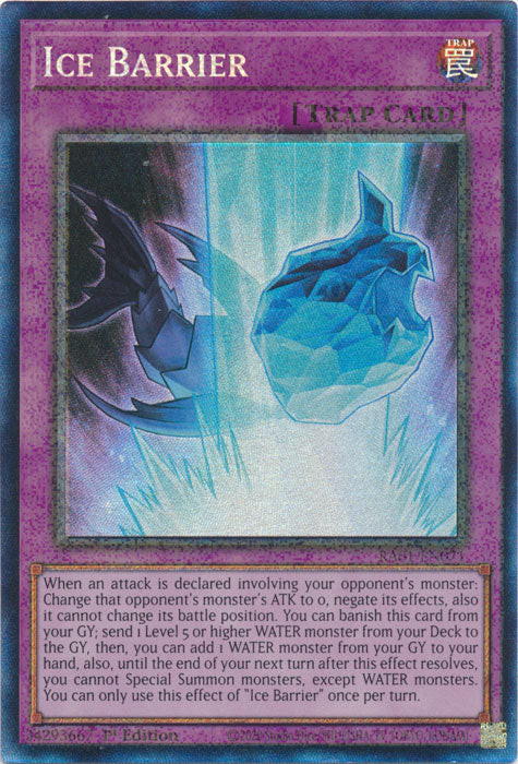Ice Barrier (PCR) - RA01-EN071 - Prismatic Collector’s Rare - 1st Edition available at 401 Games Canada