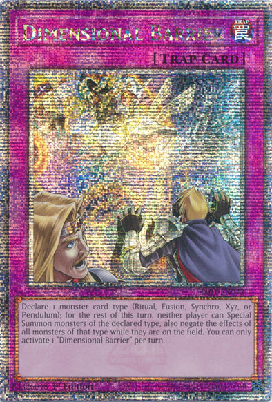 Dimensional Barrier - RA01-EN072 - Quarter Century Secret Rare - 1st Edition available at 401 Games Canada