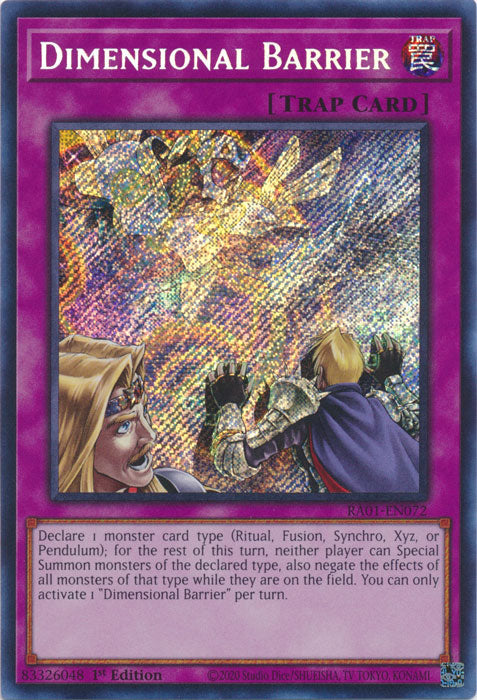 Dimensional Barrier (Secret Rare) - RA01-EN072 - Secret Rare - 1st Edition available at 401 Games Canada