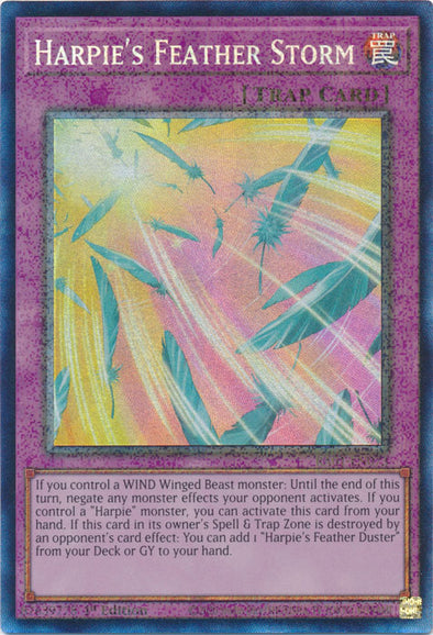 Harpie's Feather Storm (PCR) - RA01-EN073 - Prismatic Collector’s Rare - 1st Edition available at 401 Games Canada