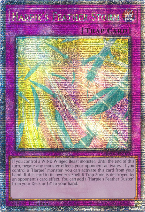 Harpie's Feather Storm - RA01-EN073 - Quarter Century Secret Rare - 1st Edition available at 401 Games Canada
