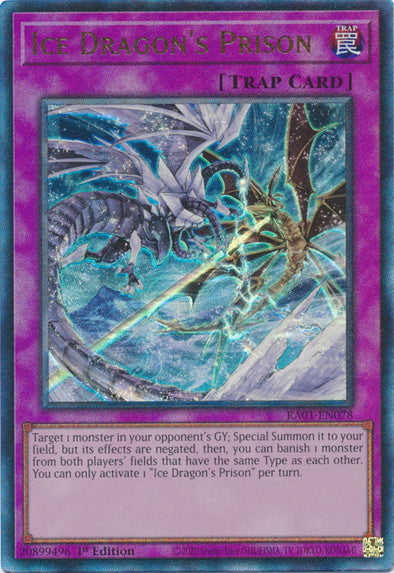 Ice Dragon's Prison (PUR) - RA01-EN078 - Prismatic Ultimate Rare - 1st Edition available at 401 Games Canada