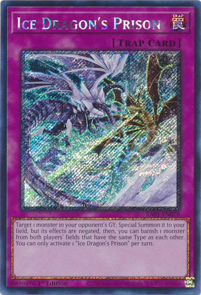 Ice Dragon's Prison (Platinum Secret Rare) - RA01-EN078 - Platinum Secret Rare - 1st Edition available at 401 Games Canada