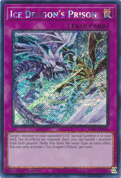 Ice Dragon's Prison (Platinum Secret Rare) - RA01-EN078 - Platinum Secret Rare - 1st Edition available at 401 Games Canada