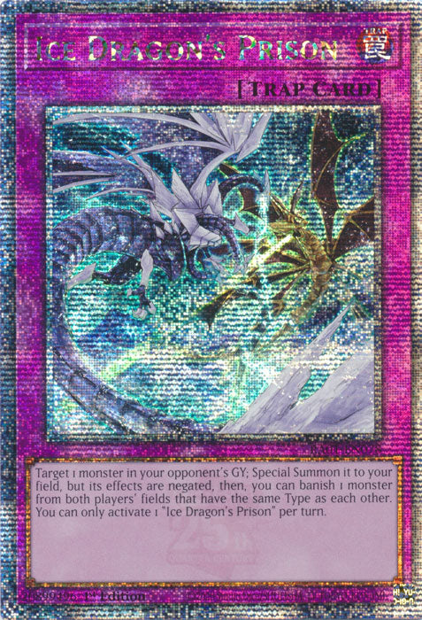 Ice Dragon's Prison - RA01-EN078 - Quarter Century Secret Rare - 1st Edition available at 401 Games Canada