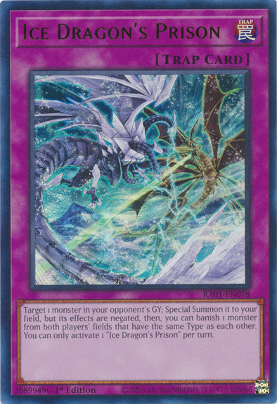 Ice Dragon's Prison (UR) - RA01-EN078 - Ultra Rare - 1st Edition available at 401 Games Canada