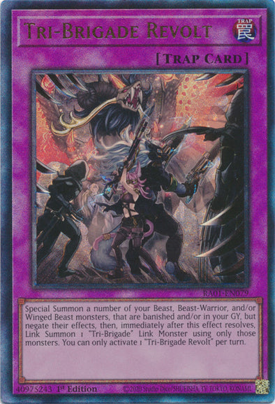 Tri-Brigade Revolt (PUR) - RA01-EN079 - Prismatic Ultimate Rare - 1st Edition available at 401 Games Canada