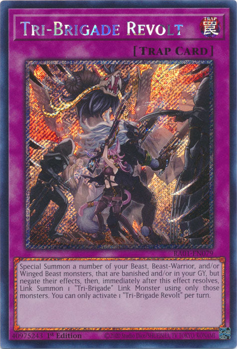 Tri-Brigade Revolt (Platinum Secret Rare) - RA01-EN079 - Platinum Secret Rare - 1st Edition available at 401 Games Canada