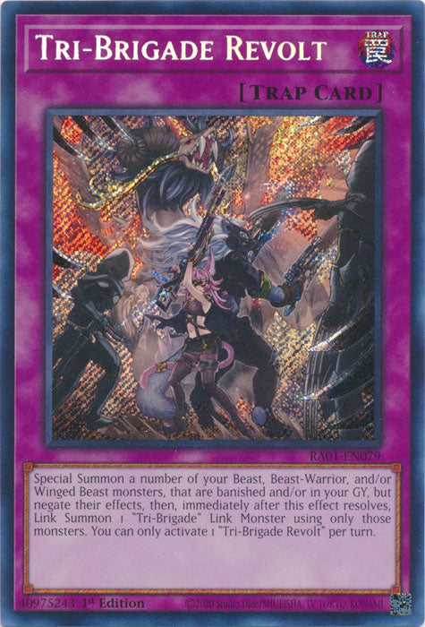 Tri-Brigade Revolt (Secret Rare) - RA01-EN079 - Secret Rare - 1st Edition available at 401 Games Canada