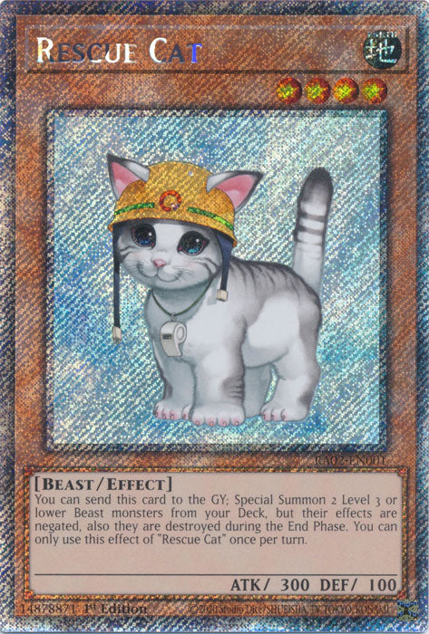 Rescue Cat (Platinum Secret Rare) - RA02-EN001 - Platinum Secret Rare - 1st Edition