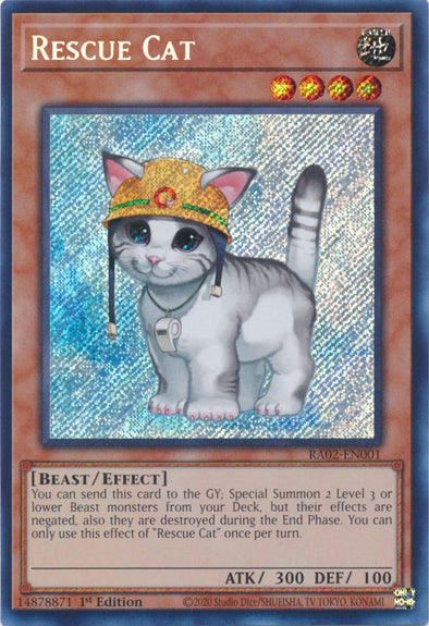 Rescue Cat (Secret Rare) - RA02-EN001 - Secret Rare - 1st Edition