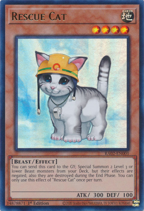 Rescue Cat (UR) - RA02-EN001 - Ultra Rare - 1st Edition