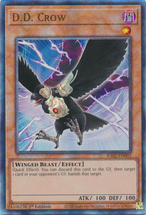 D.D. Crow (PUR) - RA02-EN002 - Prismatic Ultimate Rare - 1st Edition