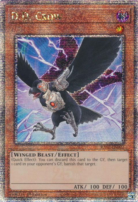 D.D. Crow - RA02-EN002 - Quarter Century Secret Rare - 1st Edition