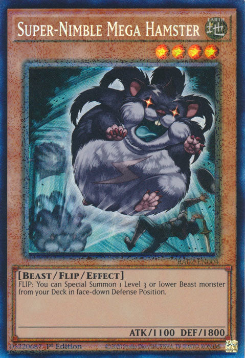 Super-Nimble Mega Hamster (PCR) - RA02-EN004 - Prismatic Collector's Rare - 1st Edition