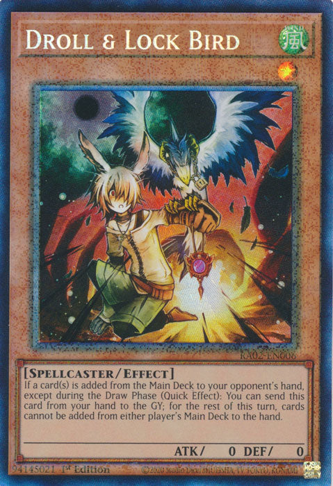 Droll & Lock Bird (PCR) - RA02-EN006 - Prismatic Collector's Rare - 1st Edition