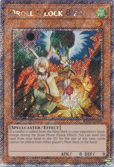 Droll & Lock Bird (Platinum Secret Rare) - RA02-EN006 - Platinum Secret Rare - 1st Edition