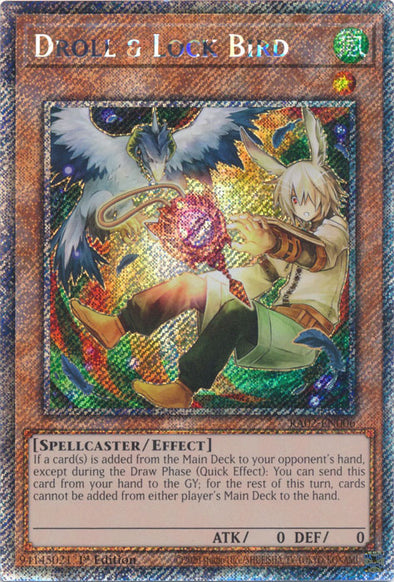 Droll & Lock Bird (Alternate Art) (Platinum Secret Rare) - RA02-EN006 - Platinum Secret Rare - 1st Edition