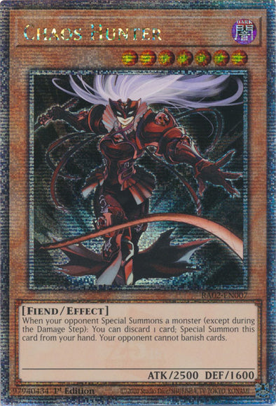 Chaos Hunter - RA02-EN007 - Quarter Century Secret Rare - 1st Edition