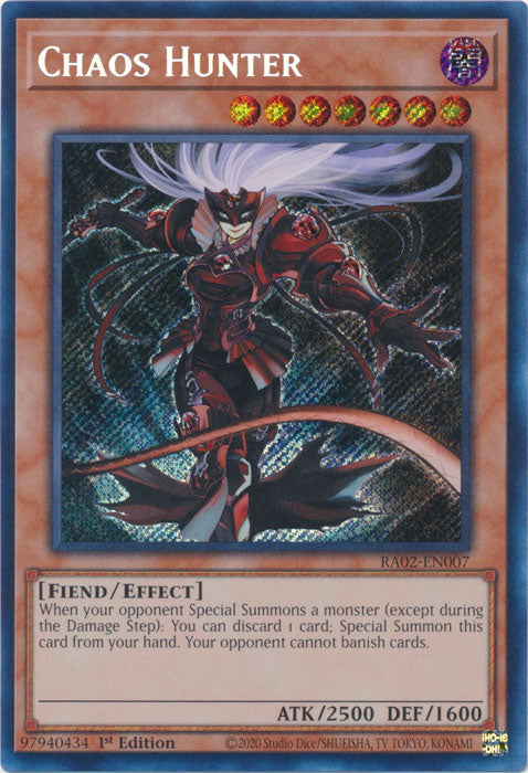 Chaos Hunter (Secret Rare) - RA02-EN007 - Secret Rare - 1st Edition