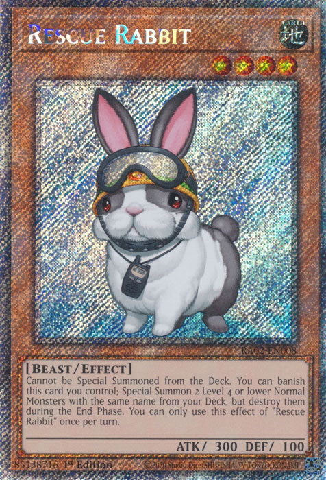 Rescue Rabbit (Platinum Secret Rare) - RA02-EN008 - Platinum Secret Rare - 1st Edition
