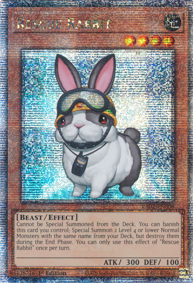 Rescue Rabbit - RA02-EN008 - Quarter Century Secret Rare - 1st Edition